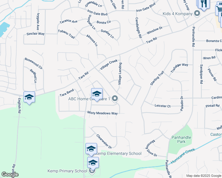 map of restaurants, bars, coffee shops, grocery stores, and more near 10721 Tara Village Way in Jonesboro