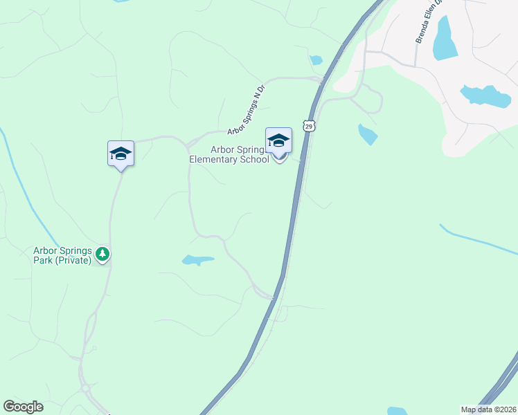 map of restaurants, bars, coffee shops, grocery stores, and more near 50 Wisteria Way in Newnan