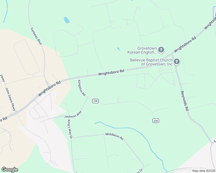 map of restaurants, bars, coffee shops, grocery stores, and more near 4848 Wrightsboro Road in Grovetown