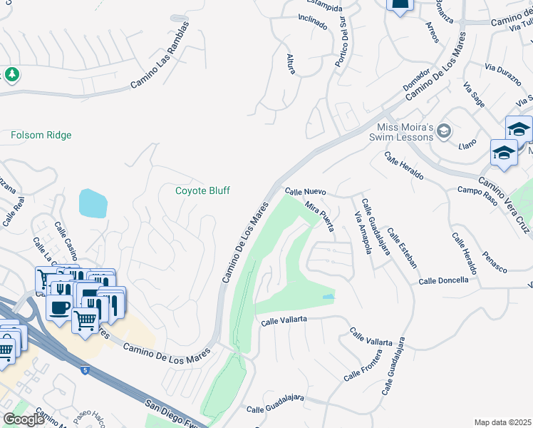 map of restaurants, bars, coffee shops, grocery stores, and more near 850 Camino De Los Mares in San Clemente