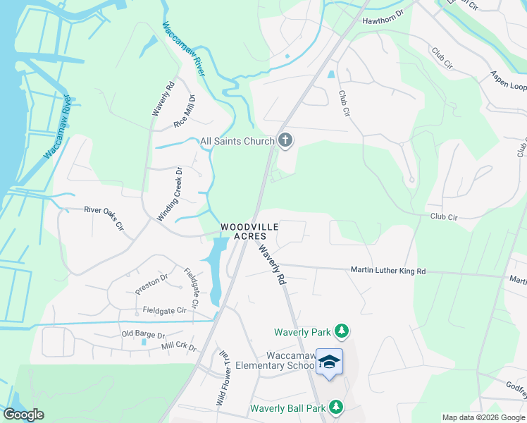 map of restaurants, bars, coffee shops, grocery stores, and more near 3284 Kings River Road in Pawleys Island