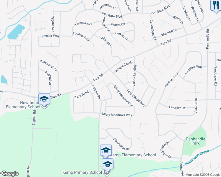 map of restaurants, bars, coffee shops, grocery stores, and more near 10668 Misty Meadows Drive in Hampton