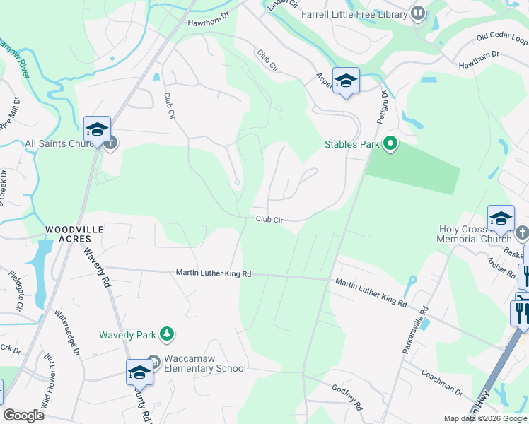 map of restaurants, bars, coffee shops, grocery stores, and more near 37 Bentley Court in Pawleys Island