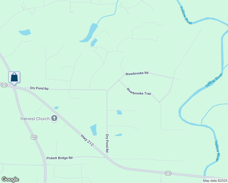 map of restaurants, bars, coffee shops, grocery stores, and more near 20 Riverbrooke Road in Covington