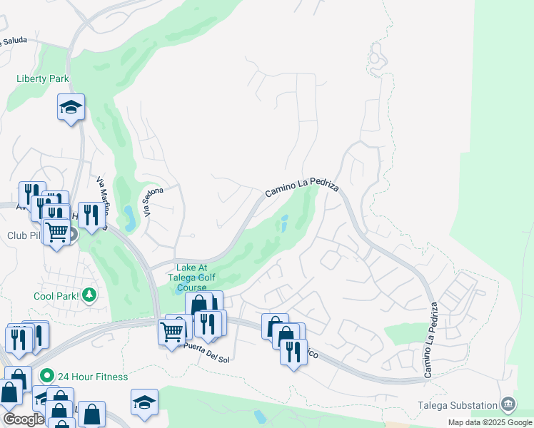 map of restaurants, bars, coffee shops, grocery stores, and more near 10 Corte Vizcaya in San Clemente
