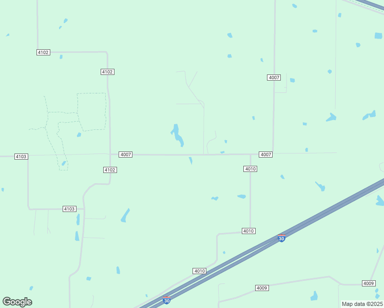 map of restaurants, bars, coffee shops, grocery stores, and more near County Road 4007 in New Boston