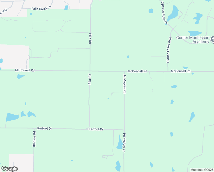 map of restaurants, bars, coffee shops, grocery stores, and more near 1264 McConnell Road in Gunter