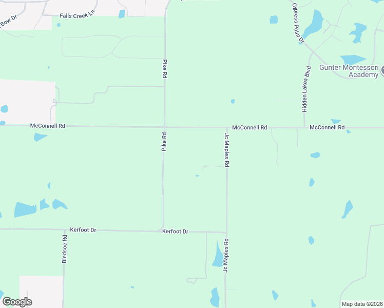 map of restaurants, bars, coffee shops, grocery stores, and more near 1264 McConnell Road in Gunter