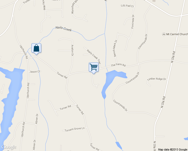 map of restaurants, bars, coffee shops, grocery stores, and more near 401 The Farm Road in McDonough