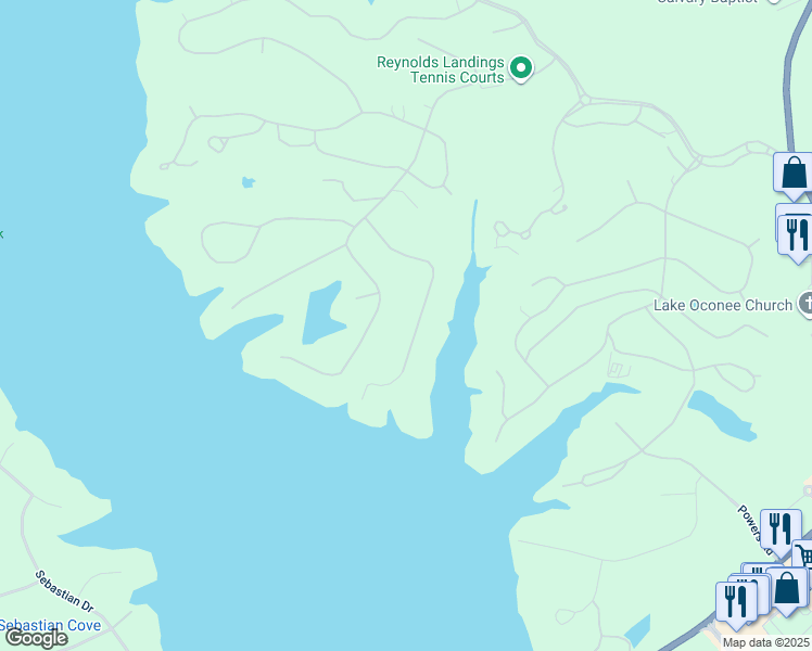 map of restaurants, bars, coffee shops, grocery stores, and more near 1171 Club Cove Drive in Greensboro
