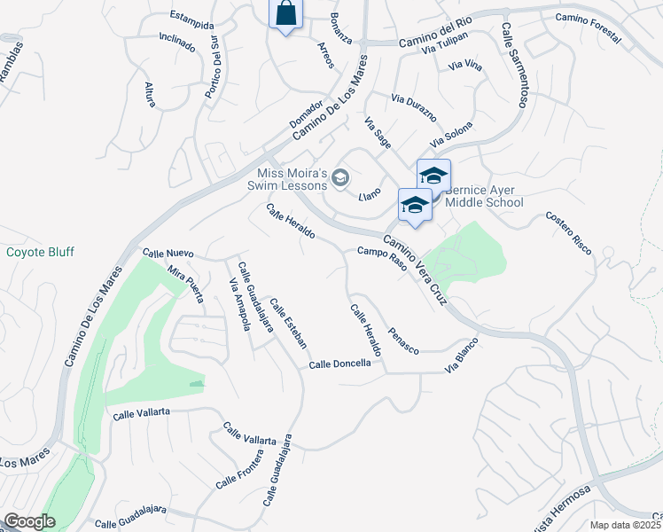 map of restaurants, bars, coffee shops, grocery stores, and more near 1110 Novilunio in San Clemente