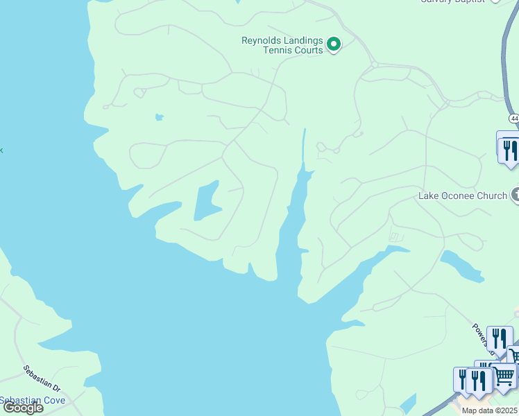 map of restaurants, bars, coffee shops, grocery stores, and more near 1171 Club Cove Drive in Greensboro