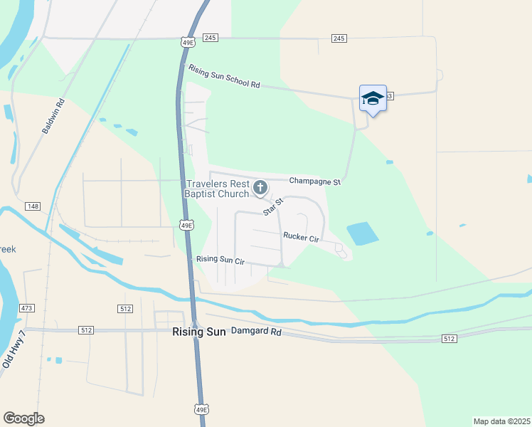 map of restaurants, bars, coffee shops, grocery stores, and more near Star Street in Greenwood