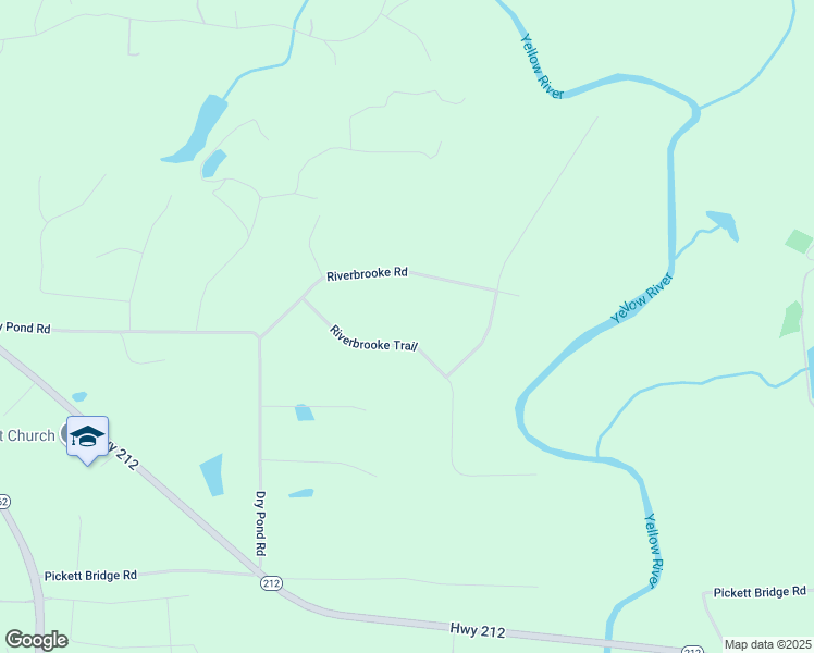 map of restaurants, bars, coffee shops, grocery stores, and more near 95 Riverbrooke Trail in Covington