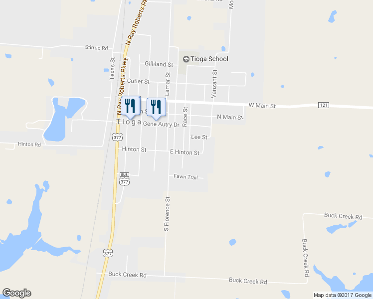 map of restaurants, bars, coffee shops, grocery stores, and more near 111 Race Street in Tioga