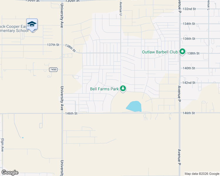 map of restaurants, bars, coffee shops, grocery stores, and more near 2116 142nd Street in Lubbock