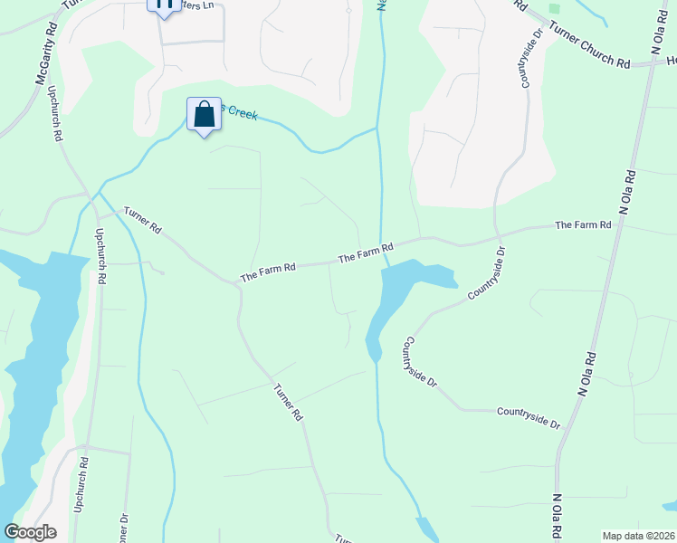 map of restaurants, bars, coffee shops, grocery stores, and more near 401 The Farm Road in McDonough
