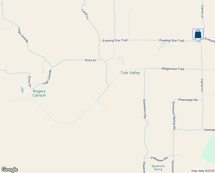 map of restaurants, bars, coffee shops, grocery stores, and more near Ridgecrest Trail in Riverside County