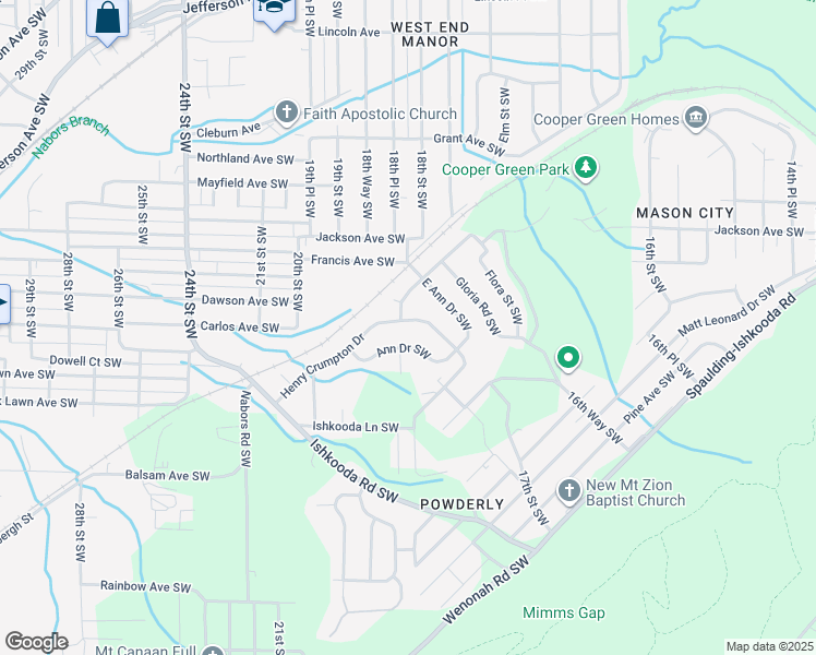 map of restaurants, bars, coffee shops, grocery stores, and more near 1833 Henry Crumpton Drive in Birmingham