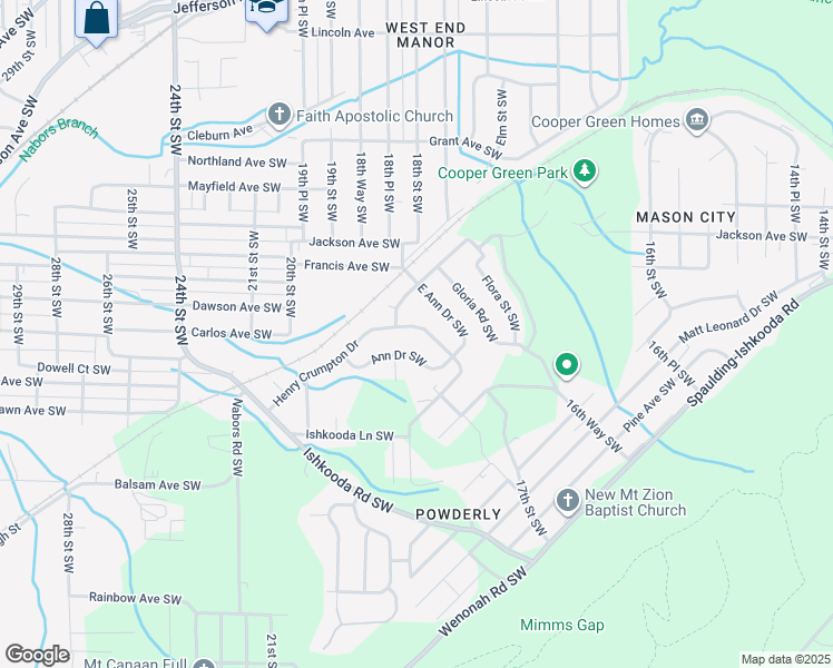 map of restaurants, bars, coffee shops, grocery stores, and more near 1833 Henry Crumpton Drive in Birmingham