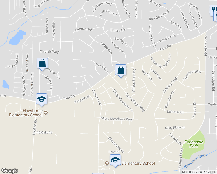 map of restaurants, bars, coffee shops, grocery stores, and more near 1068 Misty Meadows Lane in Hampton