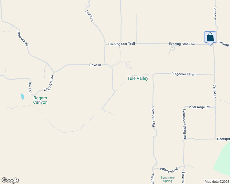 map of restaurants, bars, coffee shops, grocery stores, and more near Ridgecrest Trail in Riverside County