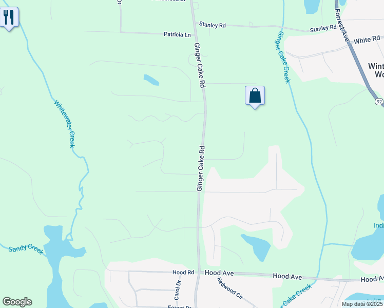 map of restaurants, bars, coffee shops, grocery stores, and more near 340 Ginger Cake Road in Fayetteville