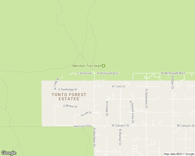 map of restaurants, bars, coffee shops, grocery stores, and more near 5499 North Meridian Drive in Apache Junction