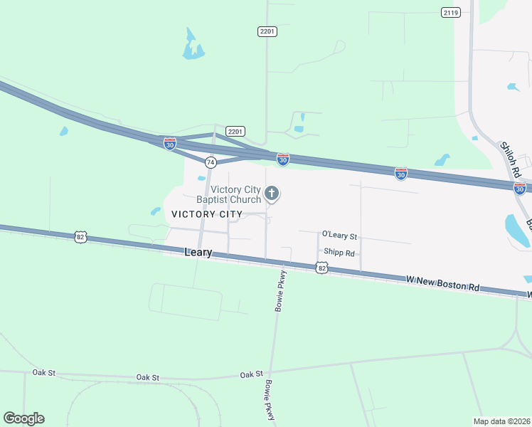 map of restaurants, bars, coffee shops, grocery stores, and more near McDonald Road in Hooks