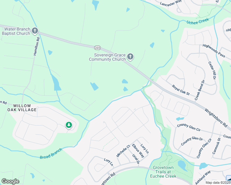 map of restaurants, bars, coffee shops, grocery stores, and more near 5518 Wrightsboro Road in Grovetown