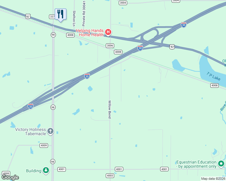map of restaurants, bars, coffee shops, grocery stores, and more near 375 County Road 4003 in New Boston