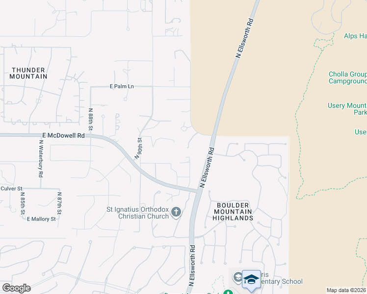 map of restaurants, bars, coffee shops, grocery stores, and more near 9233 East Omega Street in Mesa