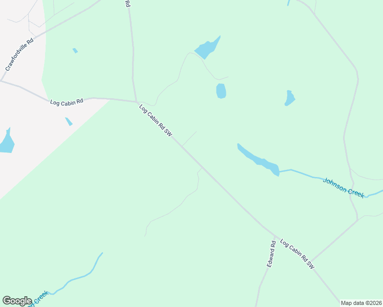 map of restaurants, bars, coffee shops, grocery stores, and more near 4334 Log Cabin Road Southwest in Crawfordville