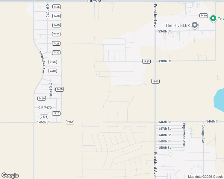 map of restaurants, bars, coffee shops, grocery stores, and more near 6085 146th Street in Lubbock