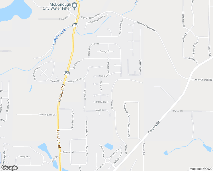map of restaurants, bars, coffee shops, grocery stores, and more near 815 Witherspoon Court in McDonough