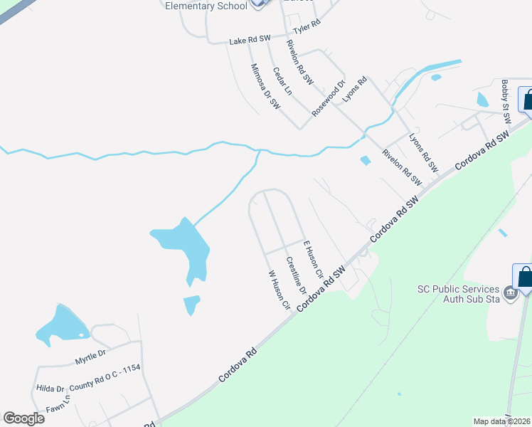 map of restaurants, bars, coffee shops, grocery stores, and more near 341 East Huson Circle in Orangeburg