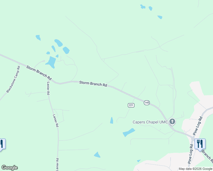 map of restaurants, bars, coffee shops, grocery stores, and more near 1980 Storm Branch Road in Beech Island