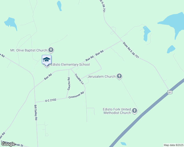 map of restaurants, bars, coffee shops, grocery stores, and more near Love Lane in Orangeburg County