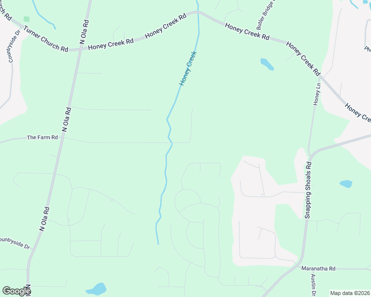 map of restaurants, bars, coffee shops, grocery stores, and more near 39 The Farm Road in McDonough
