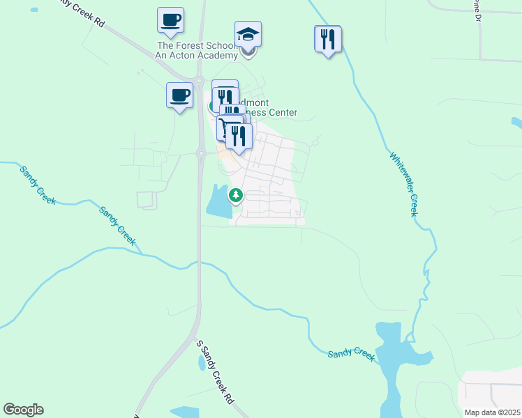 map of restaurants, bars, coffee shops, grocery stores, and more near 170 2nd Street in Fayetteville
