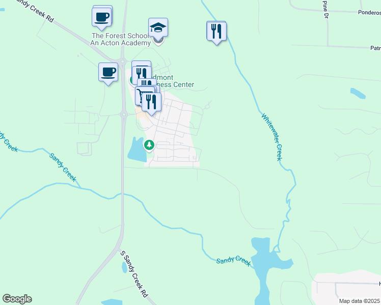 map of restaurants, bars, coffee shops, grocery stores, and more near 135 Channing Lane in Fayetteville