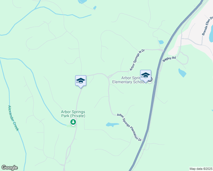 map of restaurants, bars, coffee shops, grocery stores, and more near 320 Arbor Springs Plantation Drive in Newnan