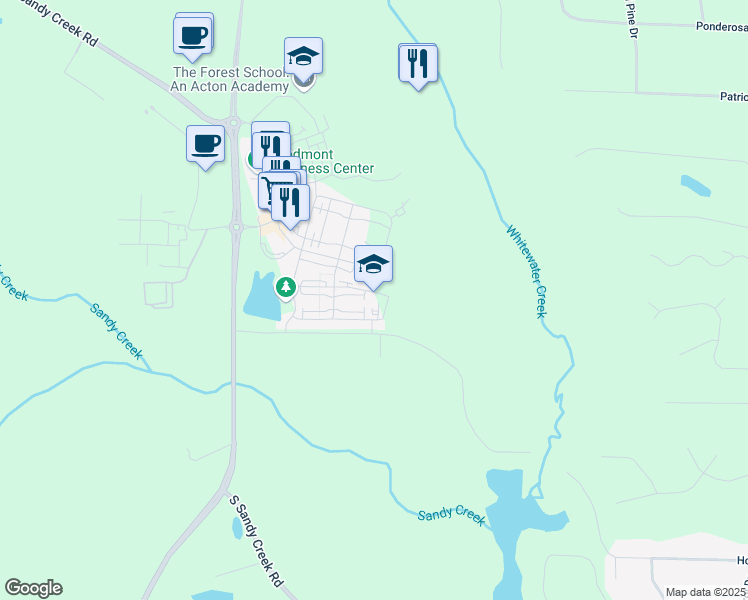map of restaurants, bars, coffee shops, grocery stores, and more near 370 2nd Street in Fayetteville