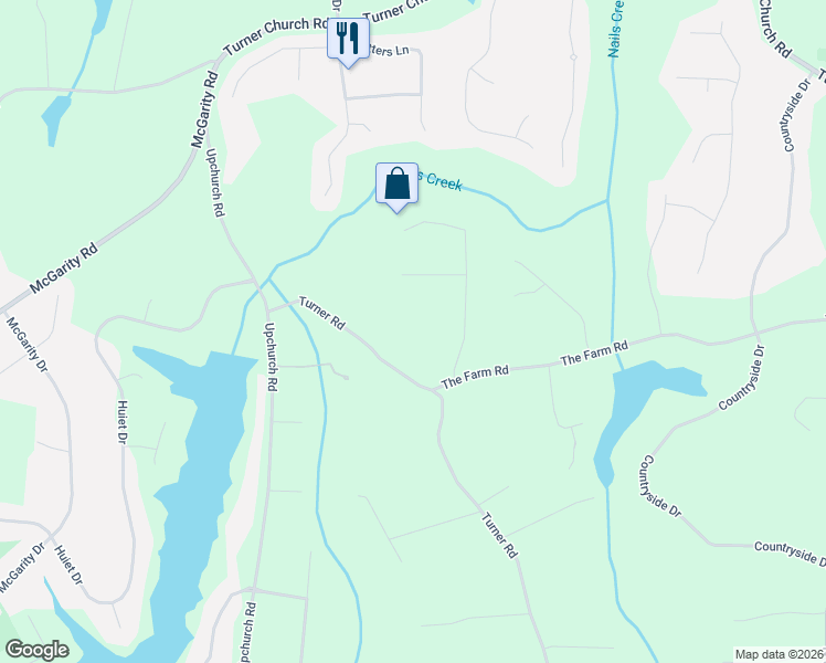 map of restaurants, bars, coffee shops, grocery stores, and more near 281 Turner Road in McDonough