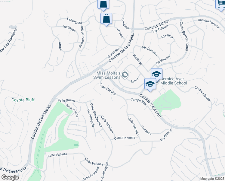 map of restaurants, bars, coffee shops, grocery stores, and more near in San Clemente