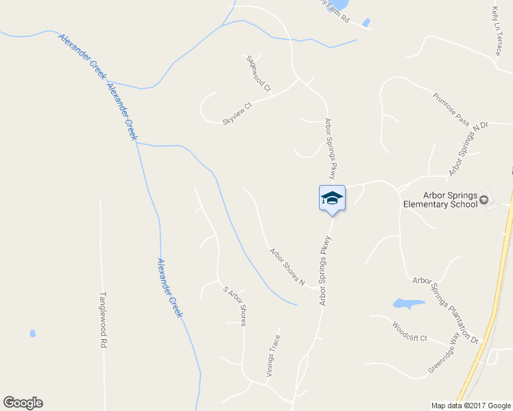 map of restaurants, bars, coffee shops, grocery stores, and more near 167 Arbor Shores North in Newnan