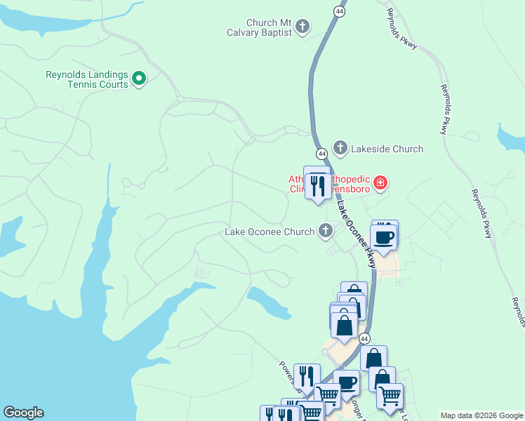 map of restaurants, bars, coffee shops, grocery stores, and more near 1050 Anchor Bay Circle in Greensboro