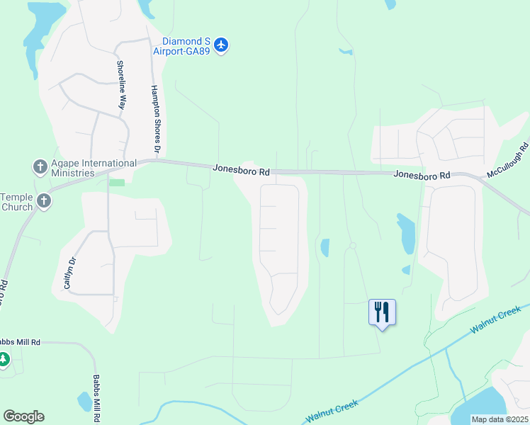 map of restaurants, bars, coffee shops, grocery stores, and more near 400 Icicle Court in Hampton