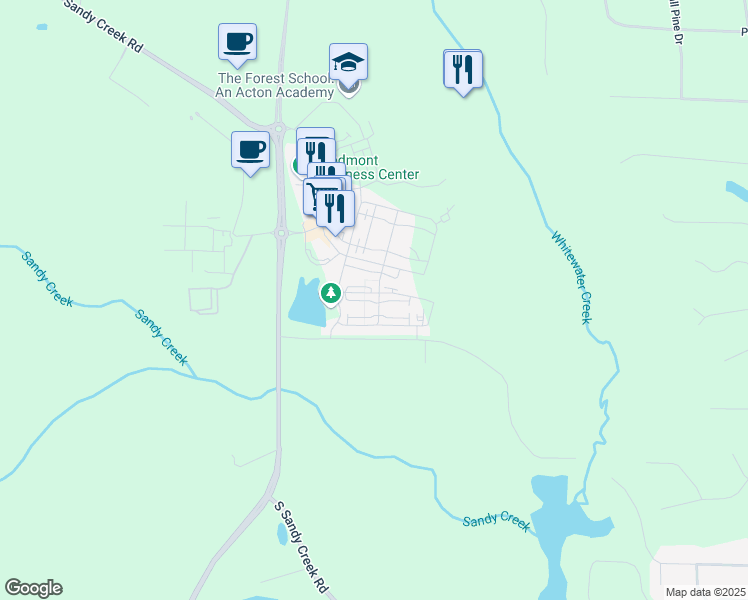 map of restaurants, bars, coffee shops, grocery stores, and more near 155 Central Avenue in Fayetteville