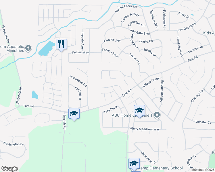 map of restaurants, bars, coffee shops, grocery stores, and more near 942 Maple Leaf Ridge in Jonesboro